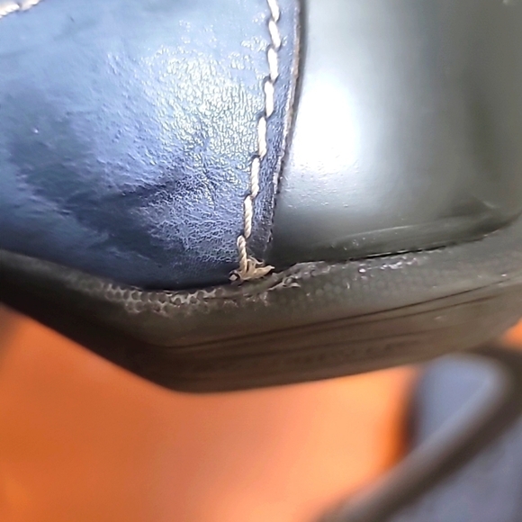 CROFT & BARROW WOMEN'S SOLE SENSE ABILITY  BLUE STRAP WEDGE SANDAL SIZE 10 - Picture 8 of 10